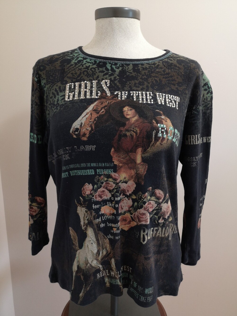 Girls of the West Rodeo Graphic Tee by Cactus Size Large